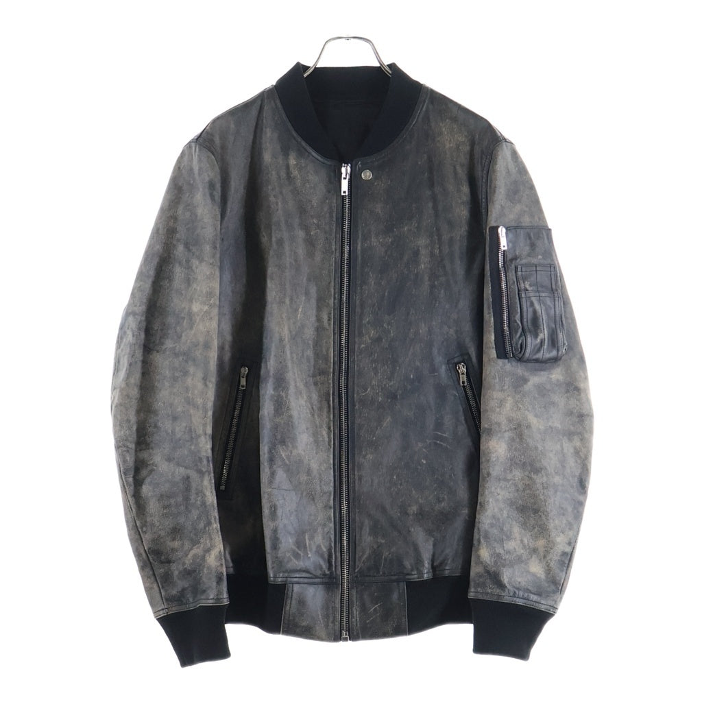 Rick Owens リックオウエンス 25SS LONG SLEEVED LEATHER JACKET ロングスリーブ レザー ジャケット ブラック RU01E5778-LTP Rick Owens(リックオウエンス) 25SS LONG SLEEVED LEATHER JACKET