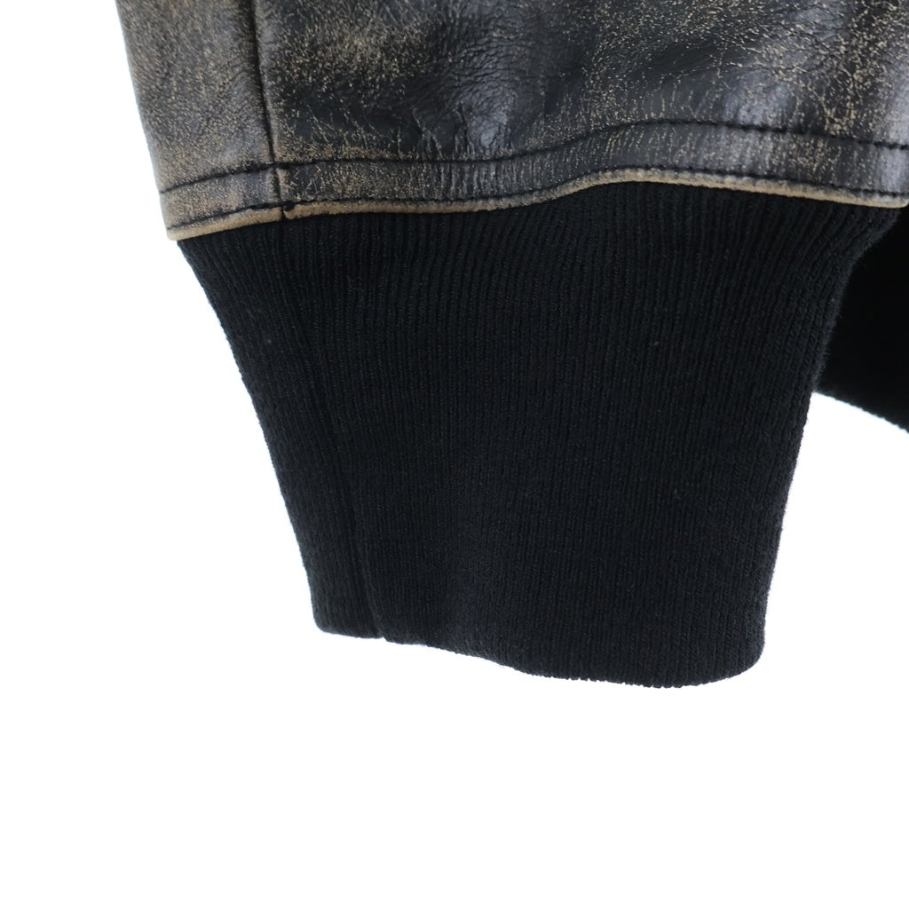 Rick Owens(リックオウエンス) 25SS LONG SLEEVED LEATHER JACKET ロングスリーブ レザー ジャケット ブラック RU01E5778-LTP
