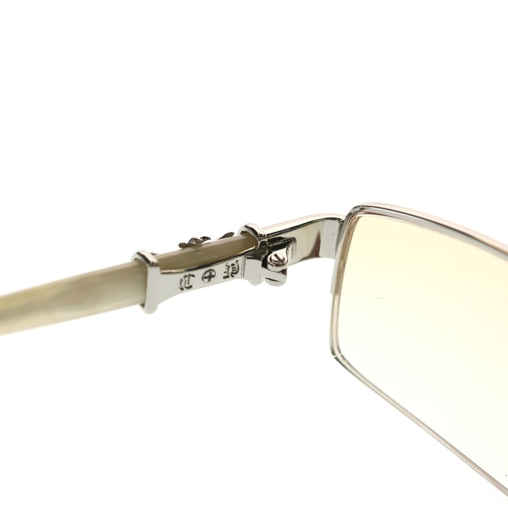 CHROME HEARTS(クロムハーツ) BONE POLISHR III CHクロスモチーフ サングラス メガネ シルバー/ホワイト