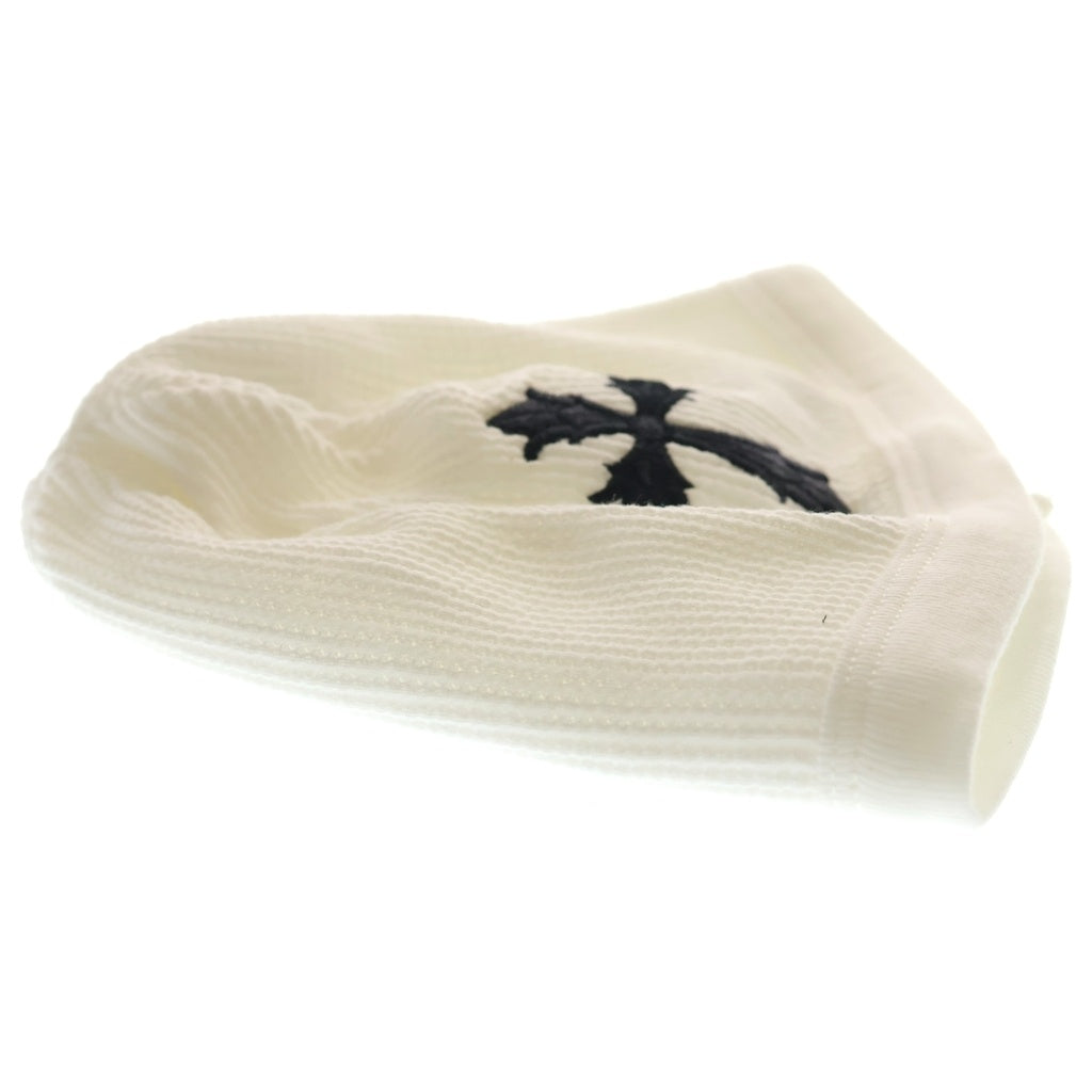 CHROME HEARTS(クロムハーツ) THERMAL BEANIE オールド CHクロス刺繍 サーマル ビーニー ニット帽 ホワイト