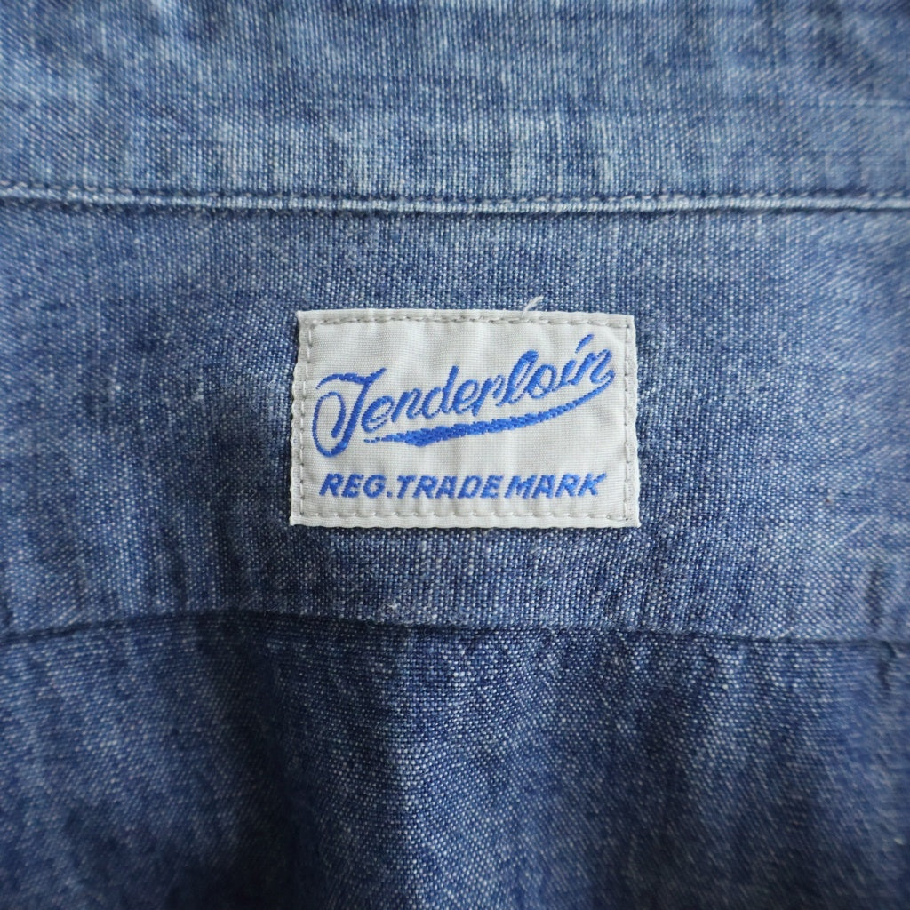 TENDERLOIN(テンダーロイン) 長袖コットンシャツ ブルー