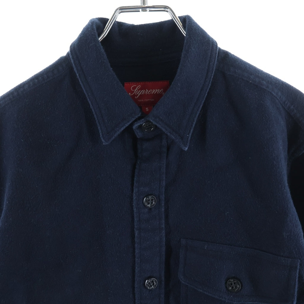 SUPREME(シュプリーム) Brushed Flannel Shirt 長袖シャツ ネイビー