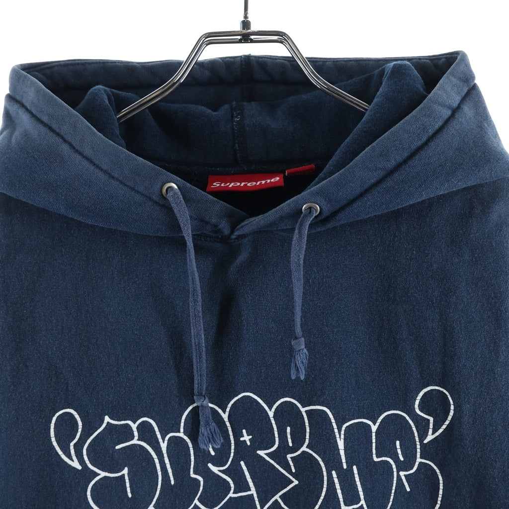 SUPREME(シュプリーム) 09AW JA Pullover Hoodie グラフティロゴ プルオーバーパーカー ネイビー