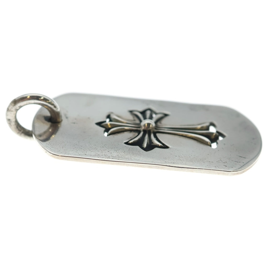 CHROME HEARTS(クロムハーツ) D TAG LRG TNY CRS カットアウト タイニークロス ドッグタグ ラージ ペンダントトップ シルバー