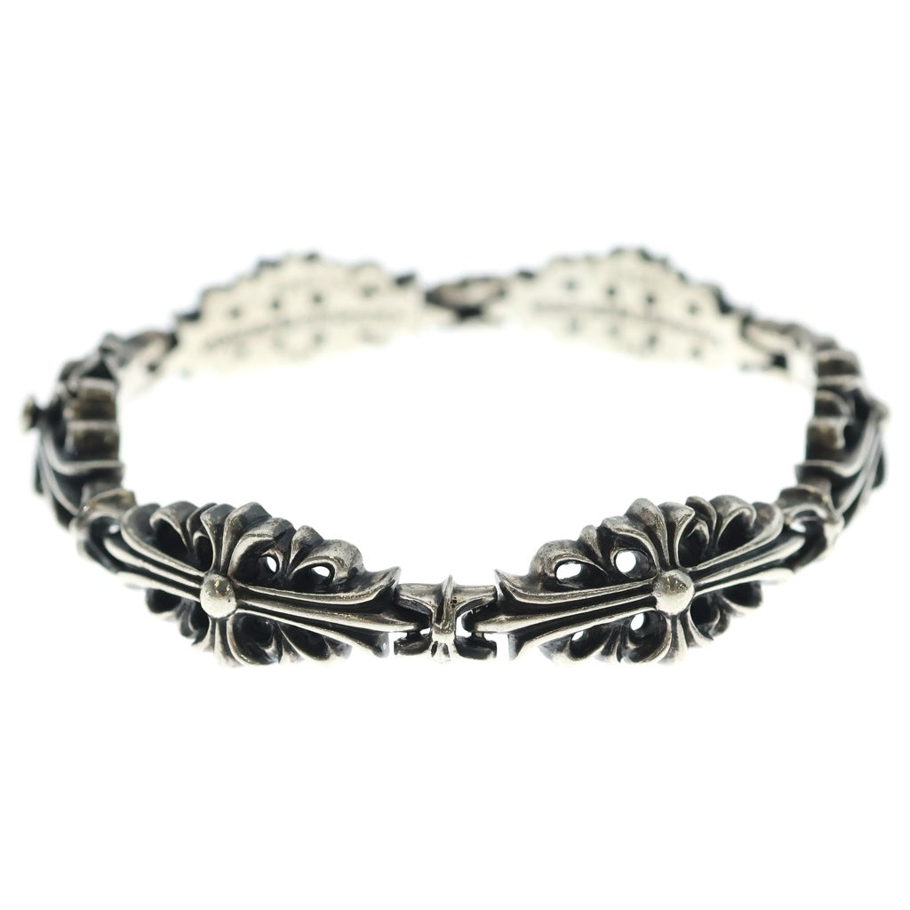 CHROME HEARTS(クロムハーツ) 5LINK FRORAL CROSS LINK フローラルクロスリンク ブレスレット シルバー