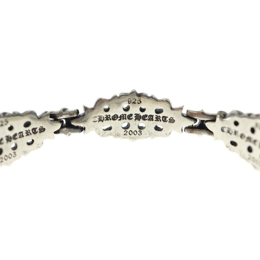 CHROME HEARTS(クロムハーツ) 5LINK FRORAL CROSS LINK フローラルクロスリンク ブレスレット シルバー