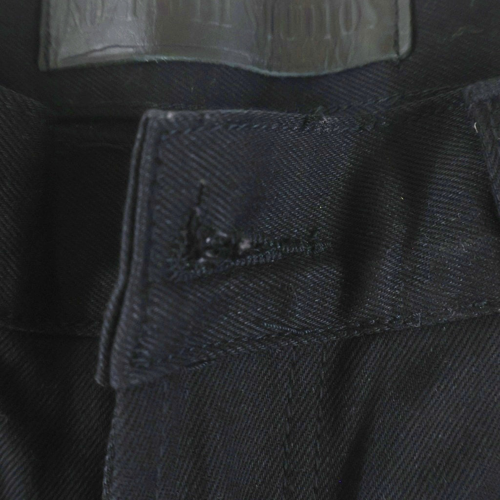 NO/FAITH STUDIOS(ノーフェイスストゥディオス) JAPANESE SERVEDGE LOOSE DENIM ジャパニーズ セルビッジ ルーズ デニム ブラック