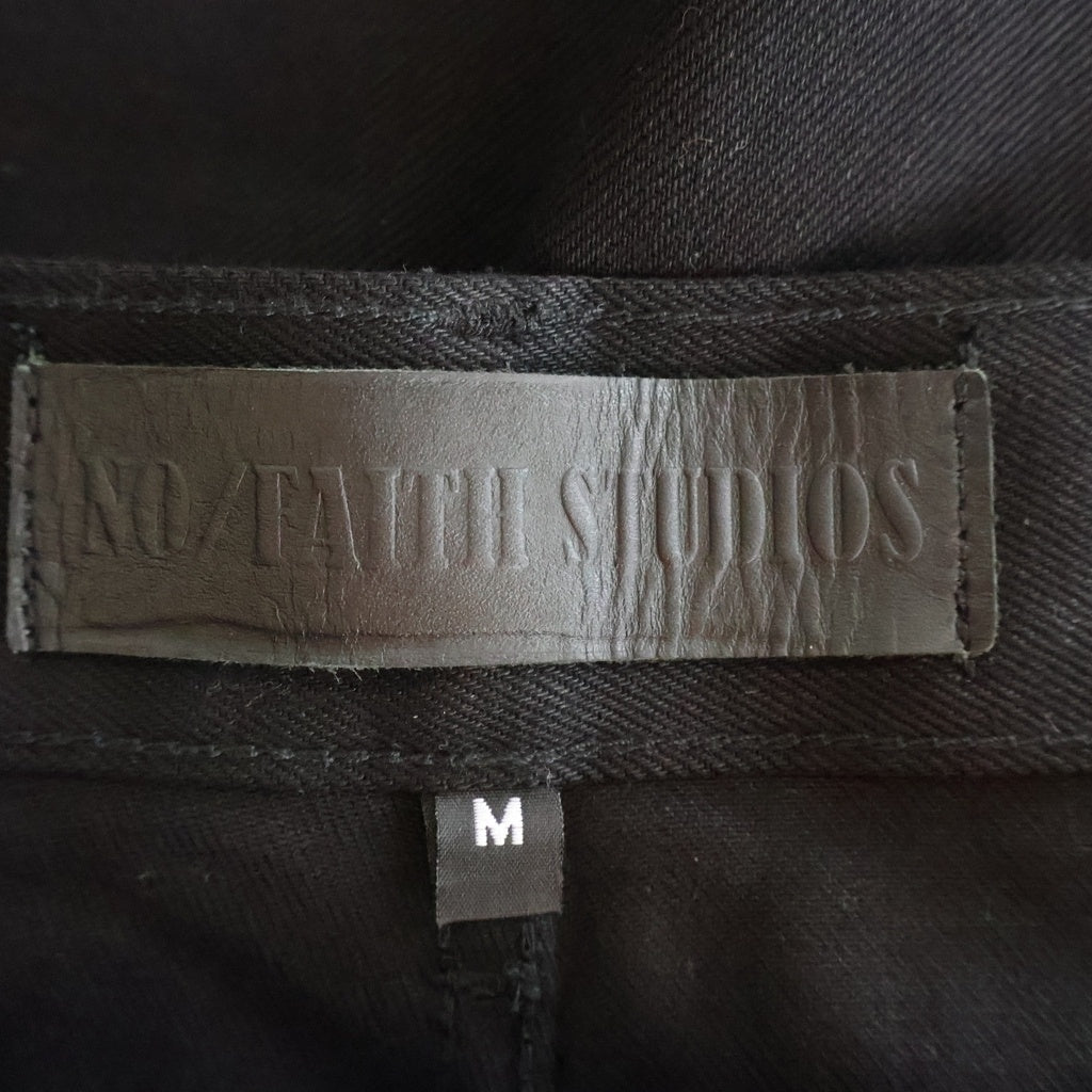 NO/FAITH STUDIOS(ノーフェイスストゥディオス) JAPANESE SERVEDGE LOOSE DENIM ジャパニーズ セルビッジ ルーズ デニム ブラック