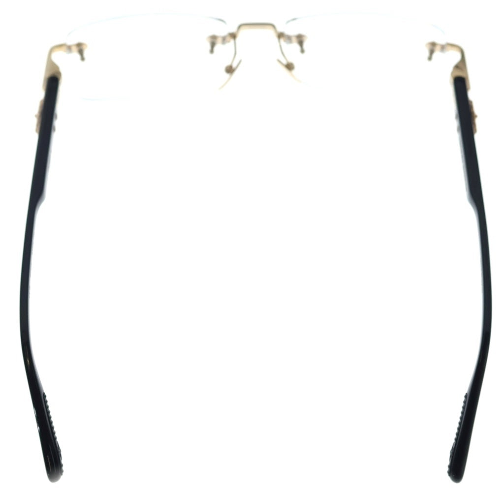 CHROME HEARTS(クロムハーツ) DEEP 2 フローラルテンプルリムレス眼鏡 ブラック/ゴールド