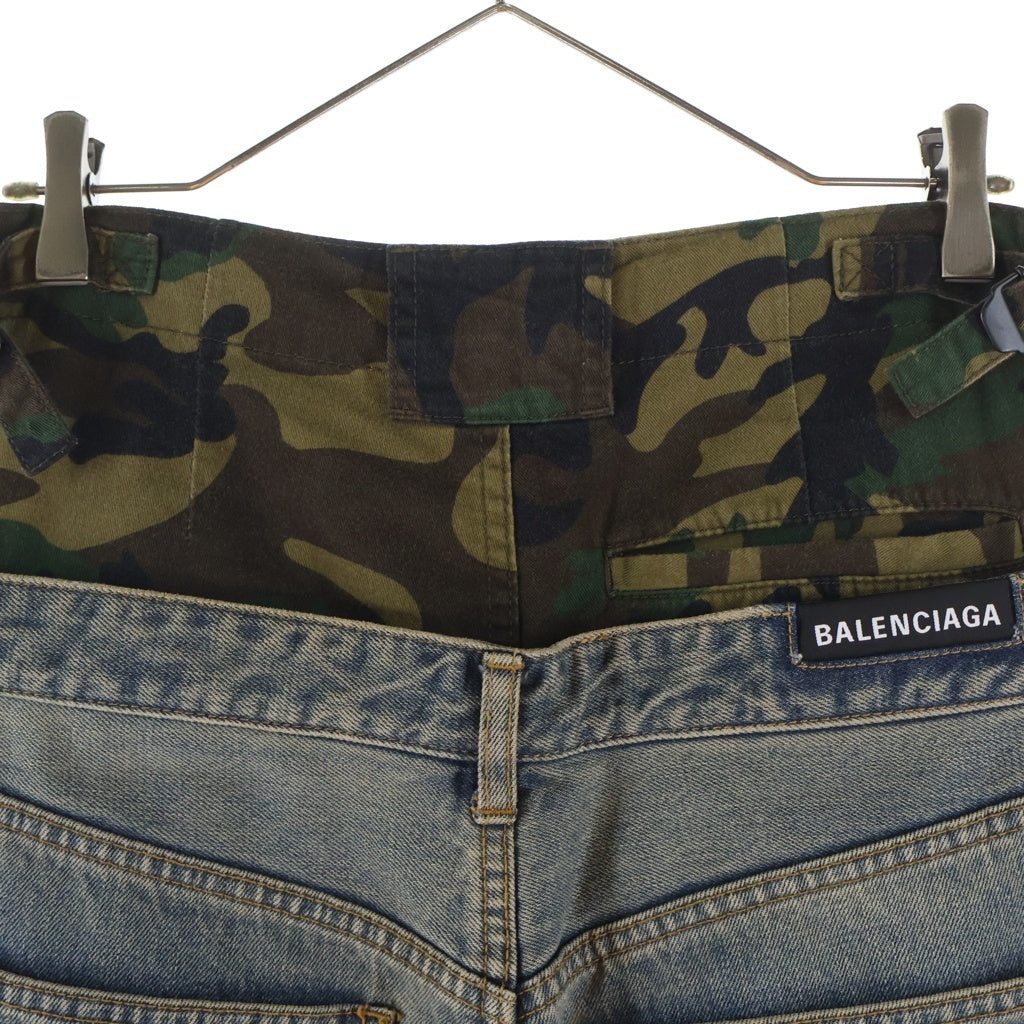 BALENCIAGA(バレンシアガ) カモフラージュレイヤードデニムパンツ インディゴ 661609
