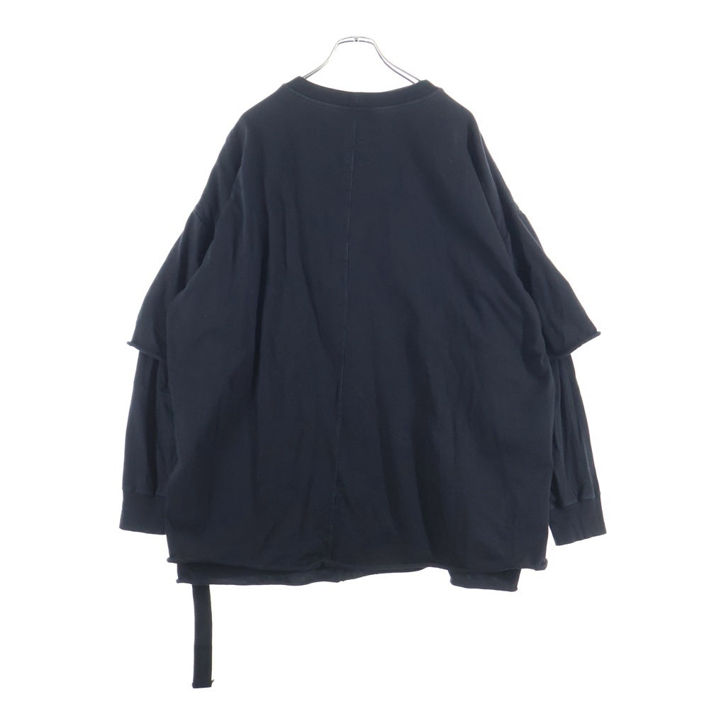 DRKSHDW(ダークシャドウ) Tommy Hustler Long-Sleeve Tee レイヤード 長袖Tシャツ ブラック DU01E3266-RIGRN