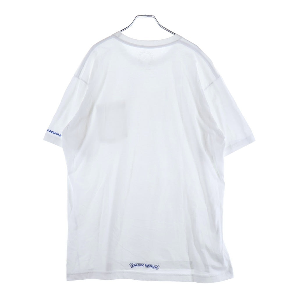 CHROME HEARTS(クロムハーツ) NECK LOGO ネックロゴ ポケット クルーネック半袖Tシャツカットソー ホワイト