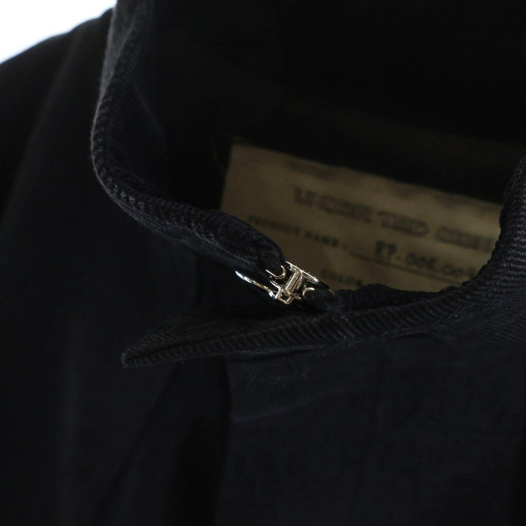 UNDER THE SIGN(アンダーザサイン) Gloved Denim Jacket ジップアップ デニムジャケット ブラック RP-006.004