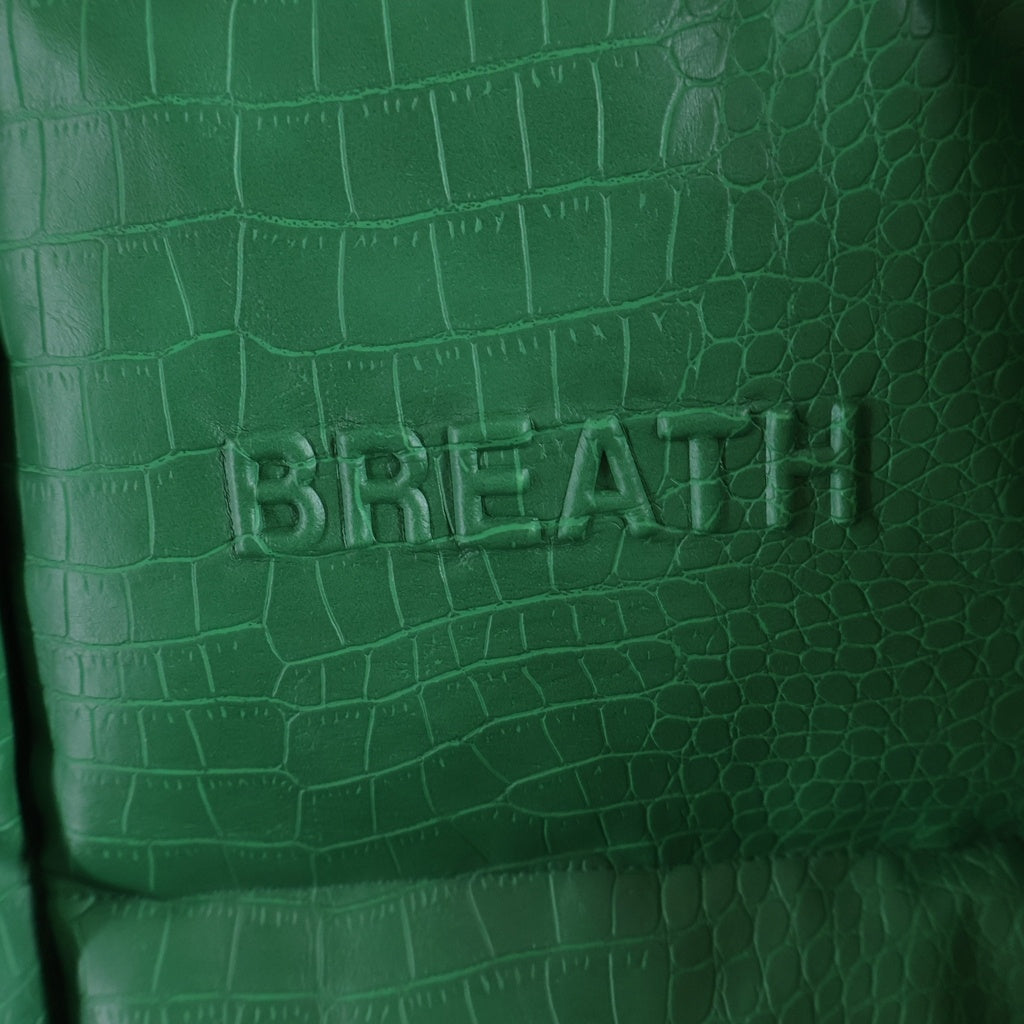 BREATH(ブレス) Crocodile Short Down クロコ型押し ダウンジャケット グリーン BR24AW-00009