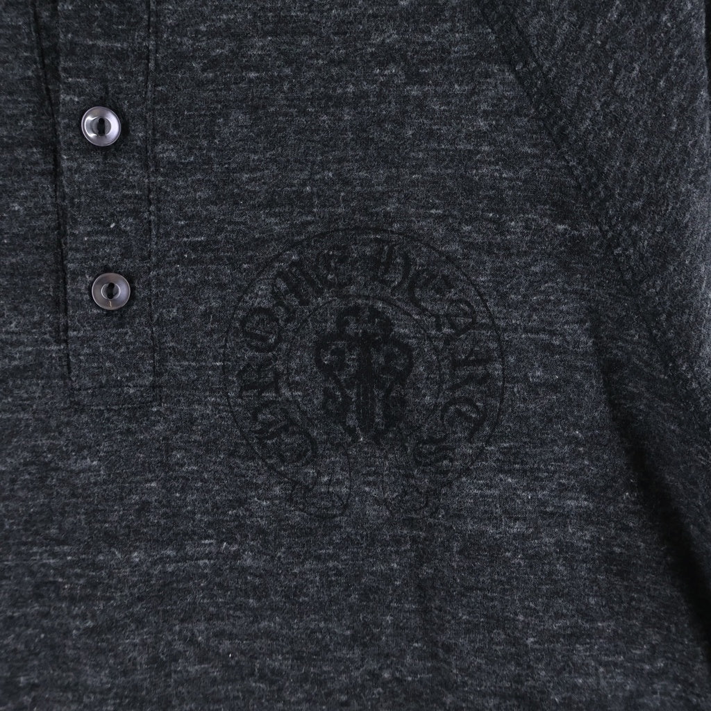 CHROME HEARTS(クロムハーツ) AMERICAN FLAG S/S TEE アメリカンフラッグ ヘンリーネック 半袖Tシャツ カットソー グレー