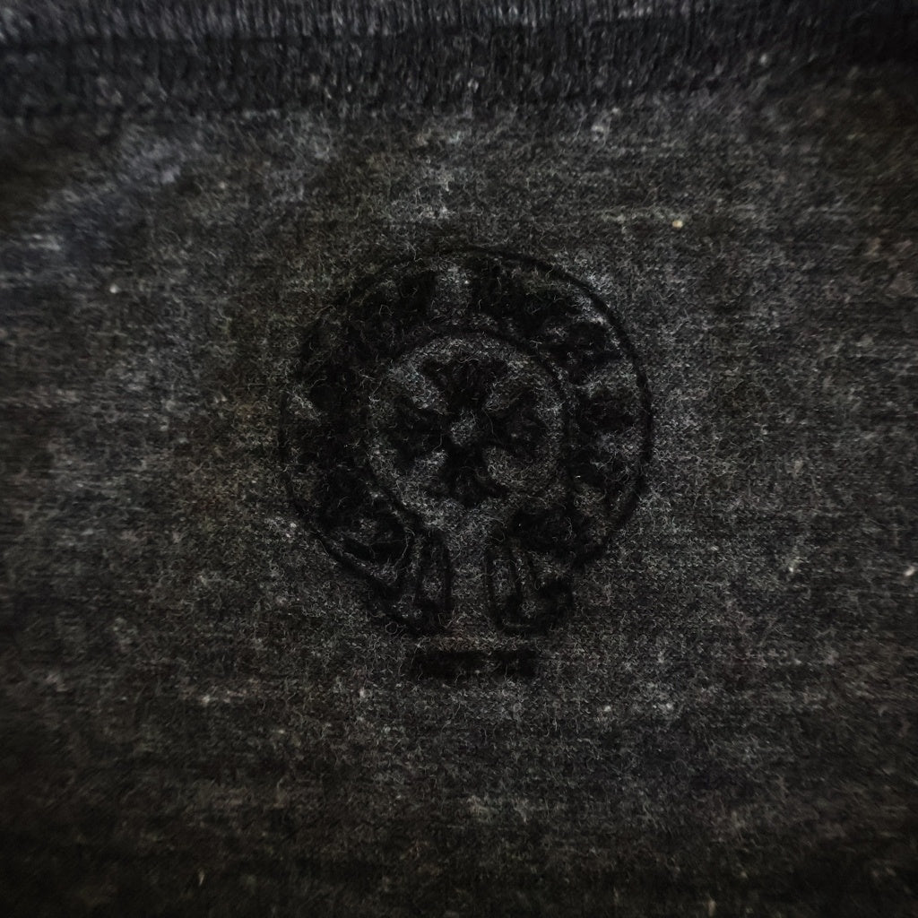 CHROME HEARTS(クロムハーツ) AMERICAN FLAG S/S TEE アメリカンフラッグ ヘンリーネック 半袖Tシャツ カットソー グレー