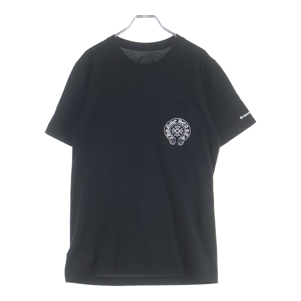 CHROME HEARTS(クロムハーツ) HORSESHOE S/S TEE ホースシュープリント ポケット半袖Tシャツ カットソー ブラック