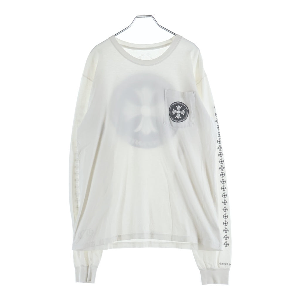 CHROME HEARTS(クロムハーツ) CH T-SHRT 1 CHプラスポケット 長袖Tシャツ カットソー ホワイト