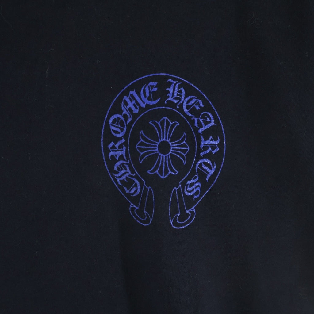 CHROME HEARTS(クロムハーツ) CH S/S バックCHプラスプリント 半袖Tシャツ ブルー/ブラック