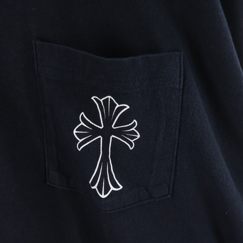 CHROME HEARTS(クロムハーツ) BACK CH CROSS PRINT バックCHクロスプリント 長袖Tシャツ カットソー ブラック
