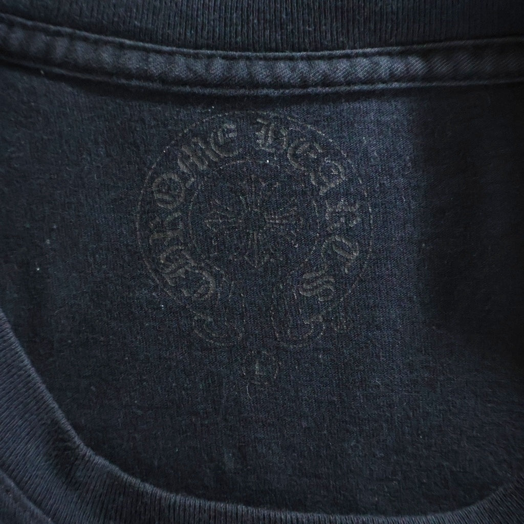 CHROME HEARTS(クロムハーツ) BACK CH CROSS PRINT バックCHクロスプリント 長袖Tシャツ カットソー ブラック