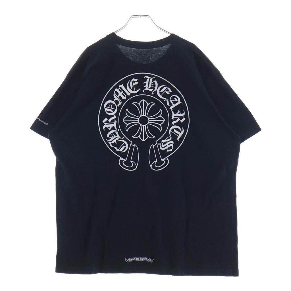 CHROME HEARTS(クロムハーツ) HORSESHOE S/S TEE ホースシュープリント ポケット半袖Tシャツ カットソー ブラック