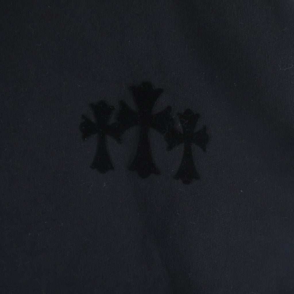 CHROME HEARTS(クロムハーツ) Y-NOT 3CHクロス刺繍 クルーネック プルオーバー スウェットトレーナー ブラック レディース