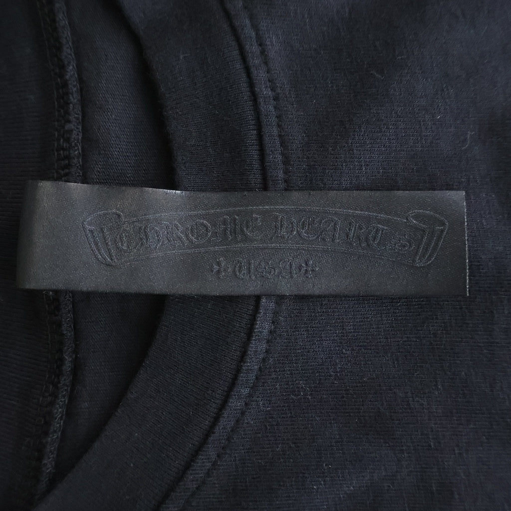 CHROME HEARTS(クロムハーツ) Y-NOT 3CHクロス刺繍 クルーネック プルオーバー スウェットトレーナー ブラック レディース