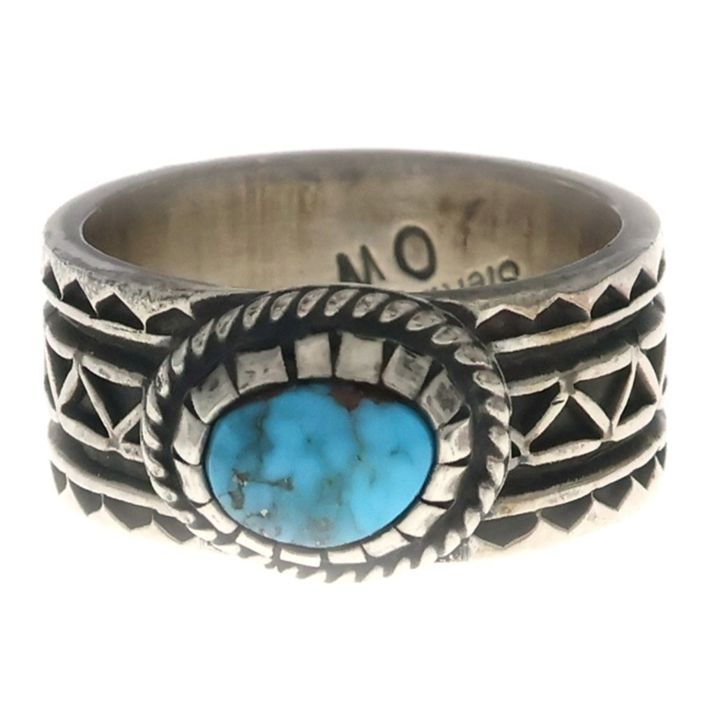 INDIAN JEWELRY(インディアンジュエリー) ナバホ族 Orville White作 ターコイズ リング シルバー