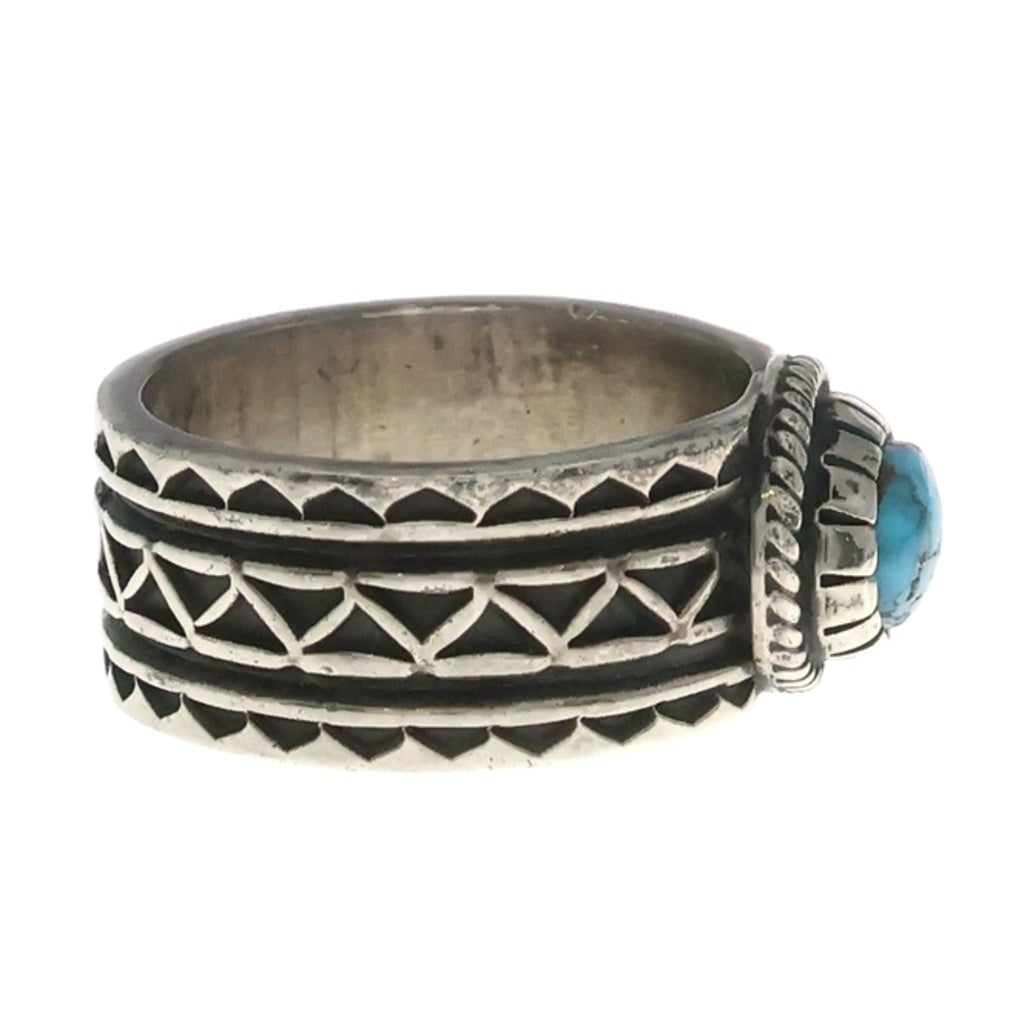 INDIAN JEWELRY(インディアンジュエリー) ナバホ族 Orville White作 ターコイズ リング シルバー