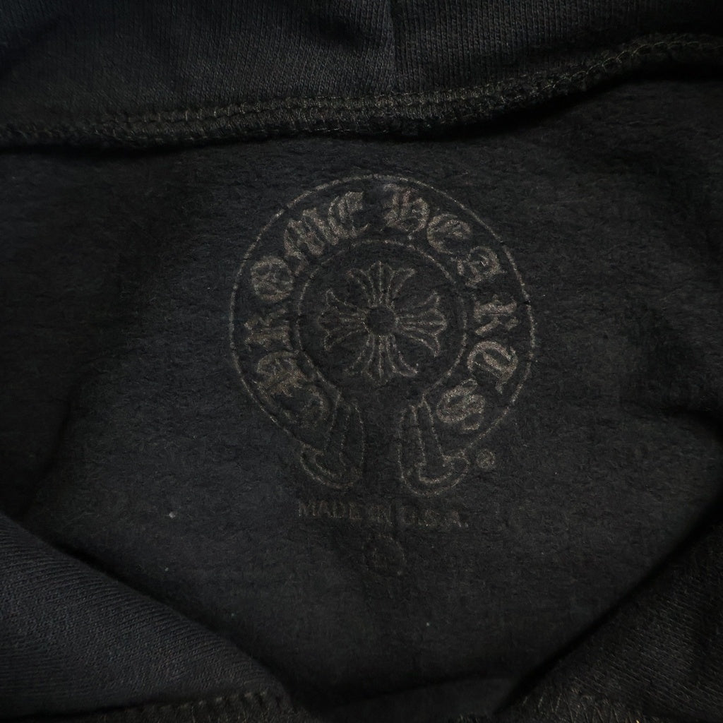 CHROME HEARTS(クロムハーツ) WHITE FOIL HOODIE アームロゴプリントプルオーバーフーディ パーカー ブラック/シルバー