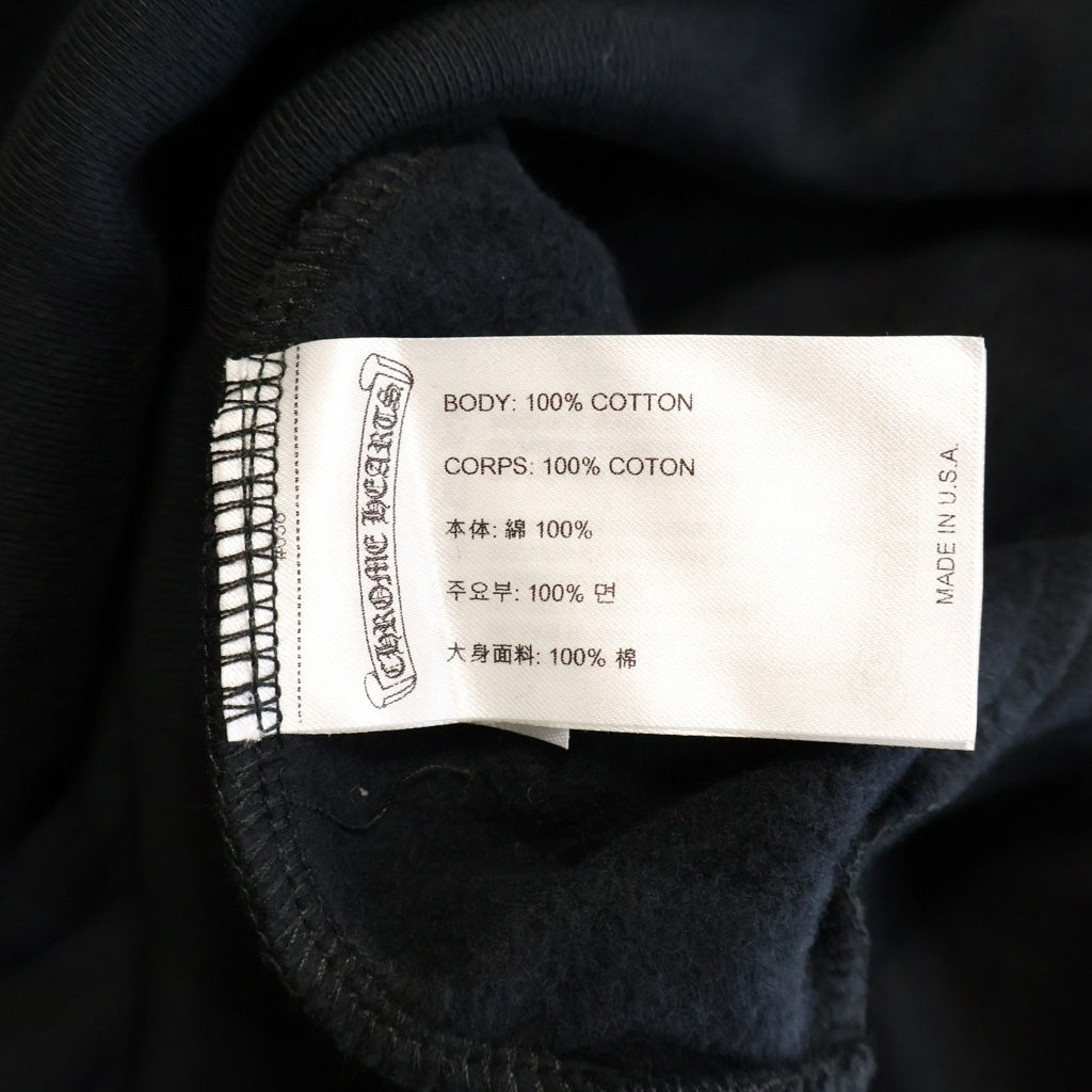 CHROME HEARTS(クロムハーツ) WHITE FOIL HOODIE アームロゴプリントプルオーバーフーディ パーカー ブラック/シルバー