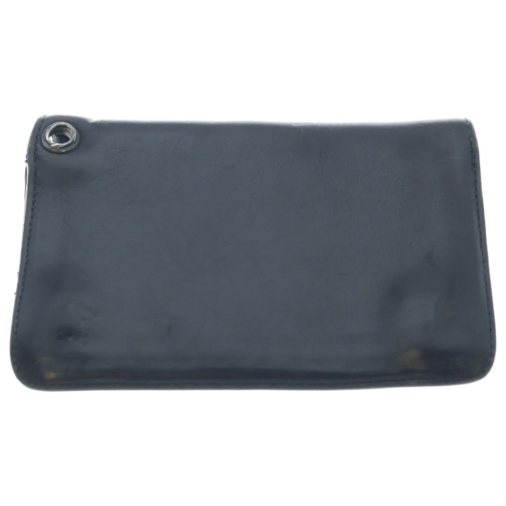 CHROME HEARTS(クロムハーツ) 1ZIP 1ジップ クロスボールボタン レザーウォレット 財布 ブラック