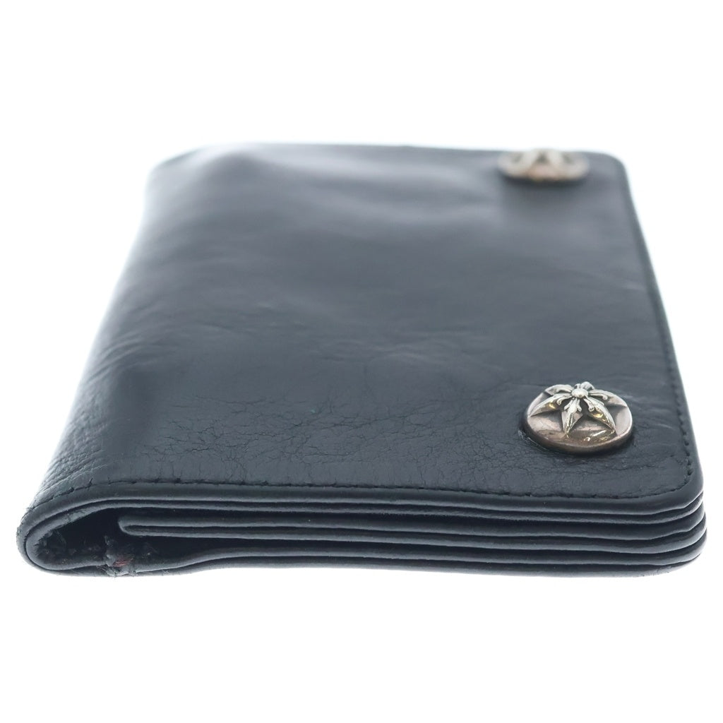 CHROME HEARTS(クロムハーツ) 1ZIP 1ジップ スターボールボタン レザーウォレット 財布 ブラック