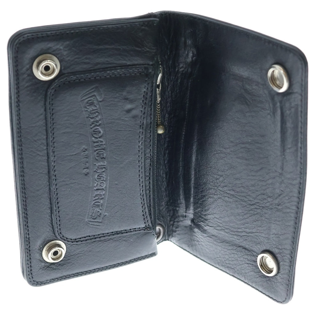 CHROME HEARTS(クロムハーツ) 1ZIP 1ジップ スターボールボタン レザーウォレット 財布 ブラック