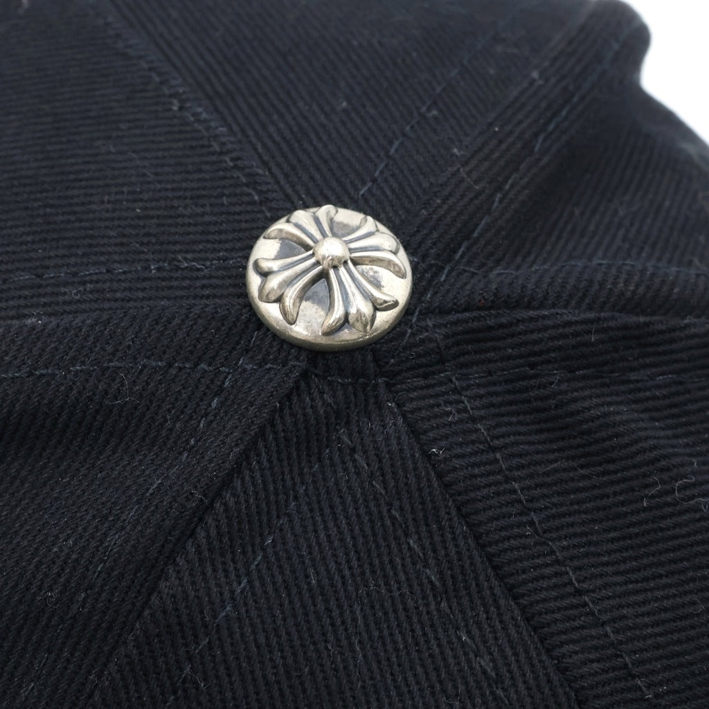 CHROME HEARTS(クロムハーツ) TRUCKER CAP デニムトラッカー ヴァインダガー刺繍 クロスボール付き デニム トラッカーキャップ 帽子 ブラック