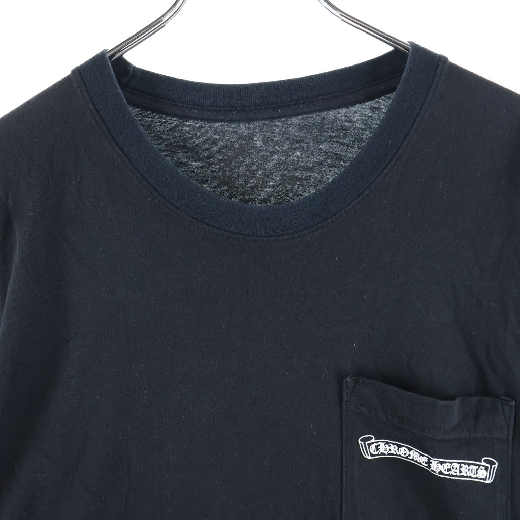 CHROME HEARTS(クロムハーツ) BACK CEMETERY CROSS L/S バックセメタリークロス 長袖Tシャツ カットソー ブラック