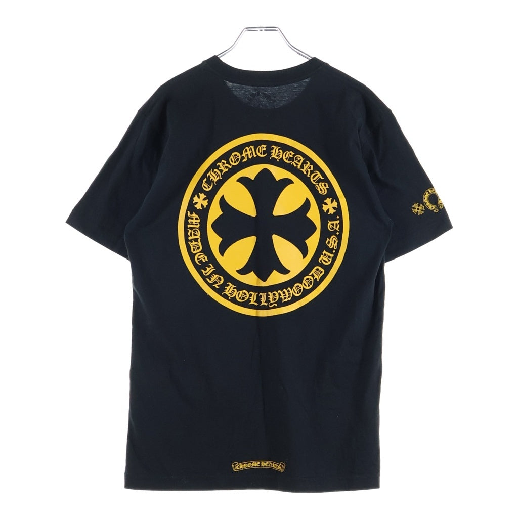 CHROME HEARTS(クロムハーツ) YELLOW CH PLUS イエロー CHプラス サークルロゴ 半袖Tシャツ ブラック/イエロー