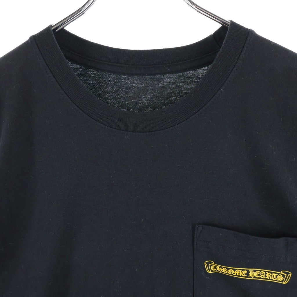 CHROME HEARTS(クロムハーツ) YELLOW CH PLUS イエロー CHプラス サークルロゴ 半袖Tシャツ ブラック/イエロー