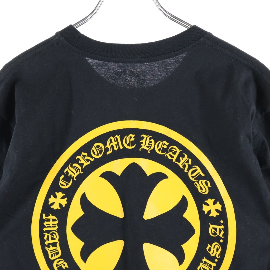 CHROME HEARTS(クロムハーツ) YELLOW CH PLUS イエロー CHプラス サークルロゴ 半袖Tシャツ ブラック/イエロー