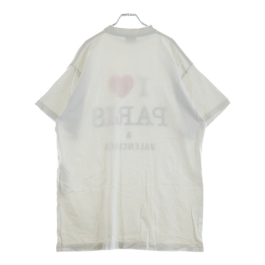 BALENCIAGA(バレンシアガ) I LOVE PARIS プリント 半袖Tシャツ カットソー グレー XL28 787349 TRVU9 9012