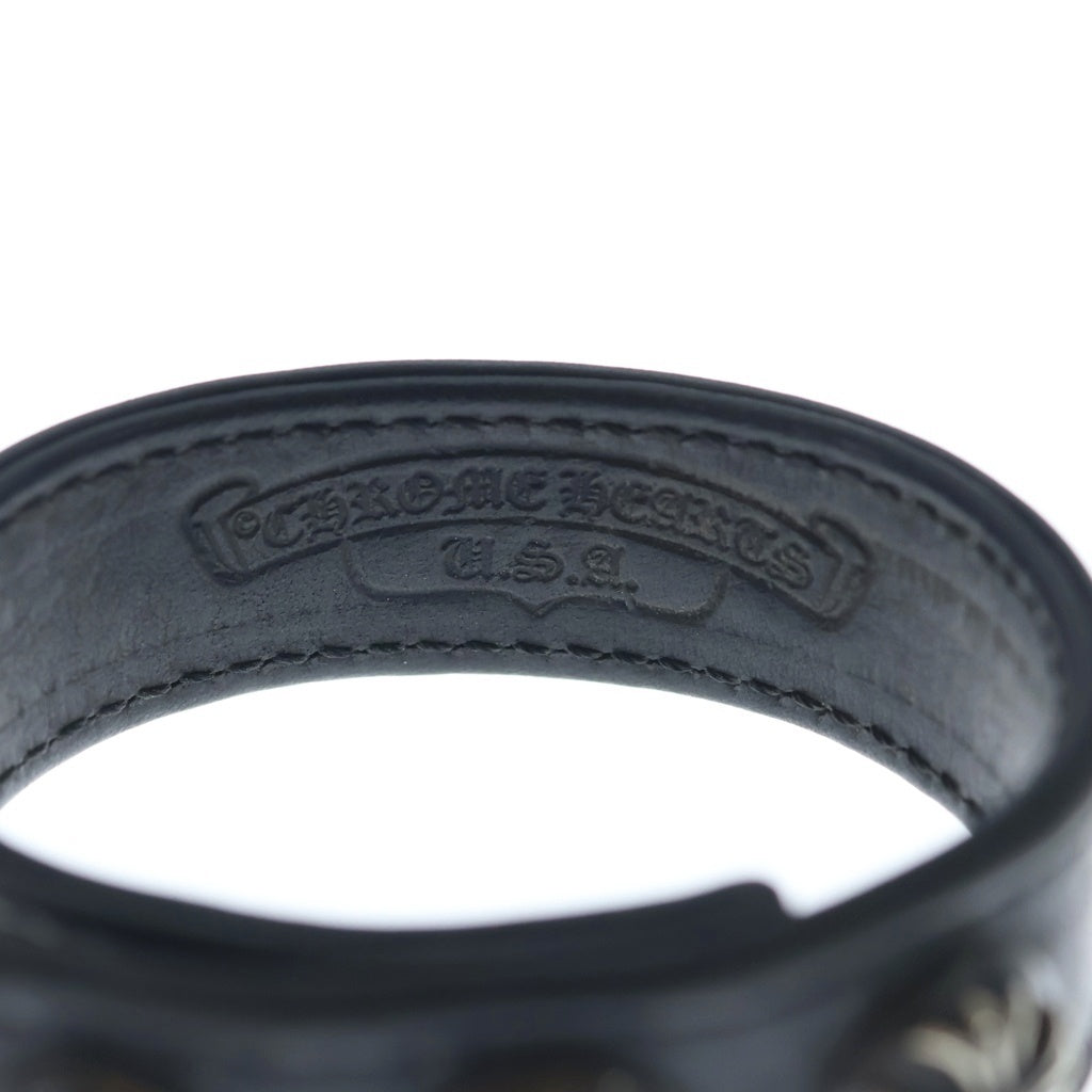 CHROME HEARTS(クロムハーツ) 3BTN 2SNP L&T リップアンドタン 3ボタン2スナップ レザーブレスレット レッド