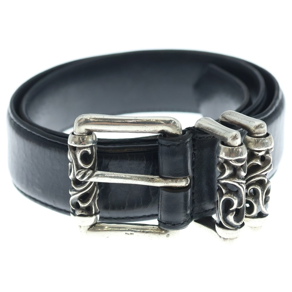 CHROME HEARTS(クロムハーツ) BLT ROLLER 3PC1.5inch 3PCローラーバックル レザーベルト シルバー