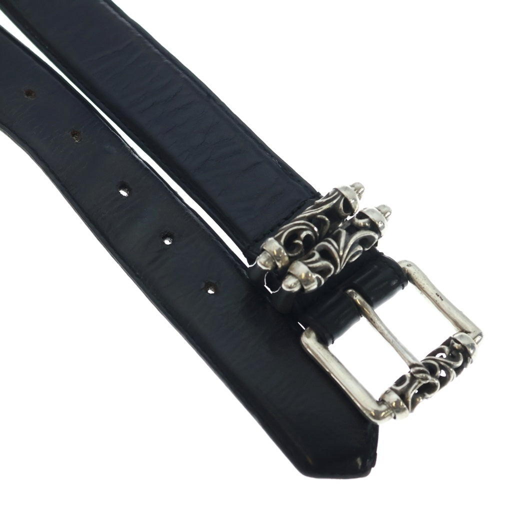 CHROME HEARTS(クロムハーツ) BLT ROLLER 3PC1.5inch 3PCローラーバックル レザーベルト シルバー