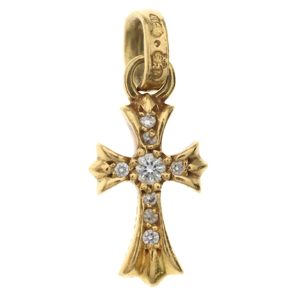 CHROME HEARTS(クロムハーツ) 22K CRS BBYFAT P/DIA ベイビーファットクロス PAVEダイヤ ペンダントトップ ゴールド BCA035