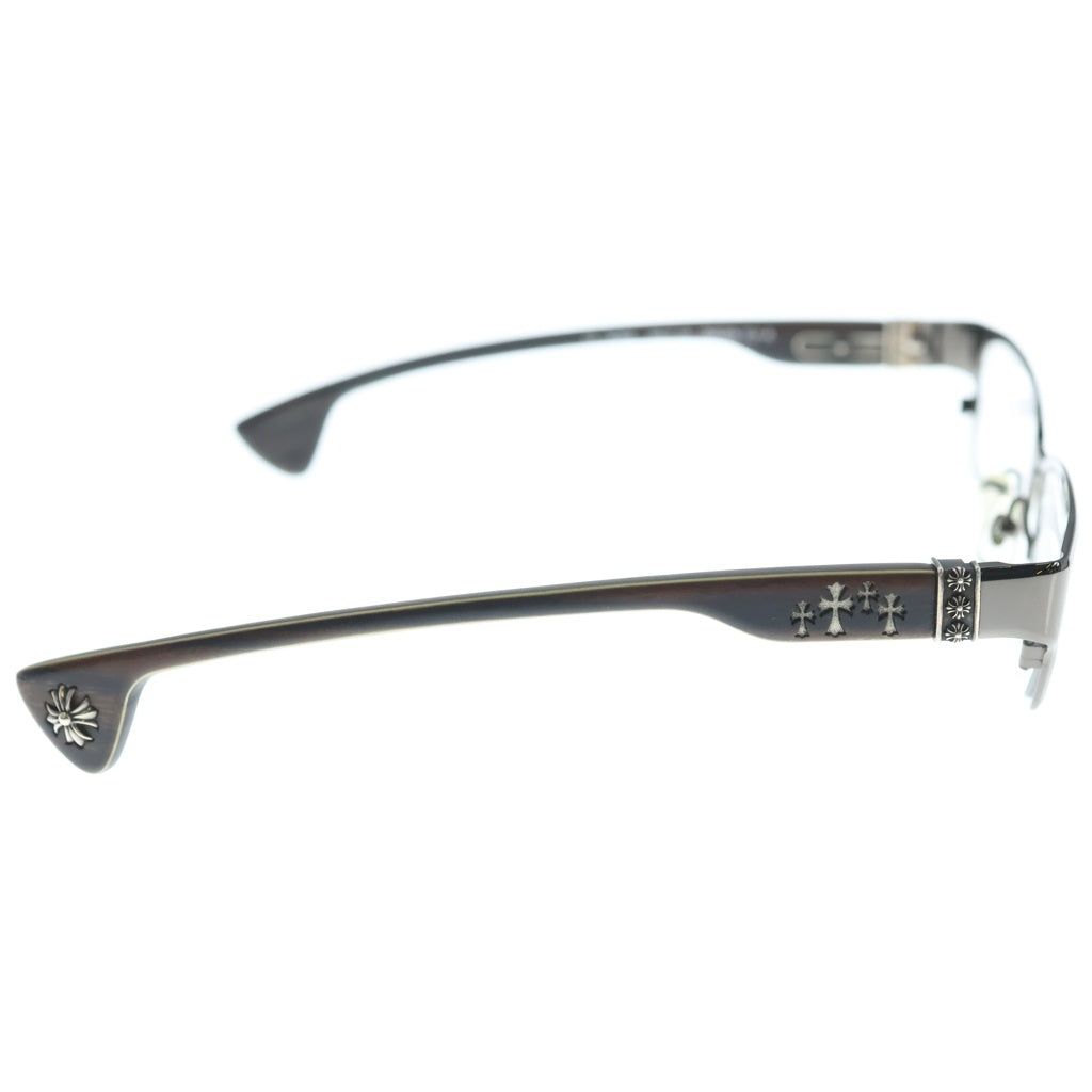CHROME HEARTS(クロムハーツ) DIXON YU-A ディクソンユア アイウェア サングラス 眼鏡 56□17‐136 ブラウン/シルバー