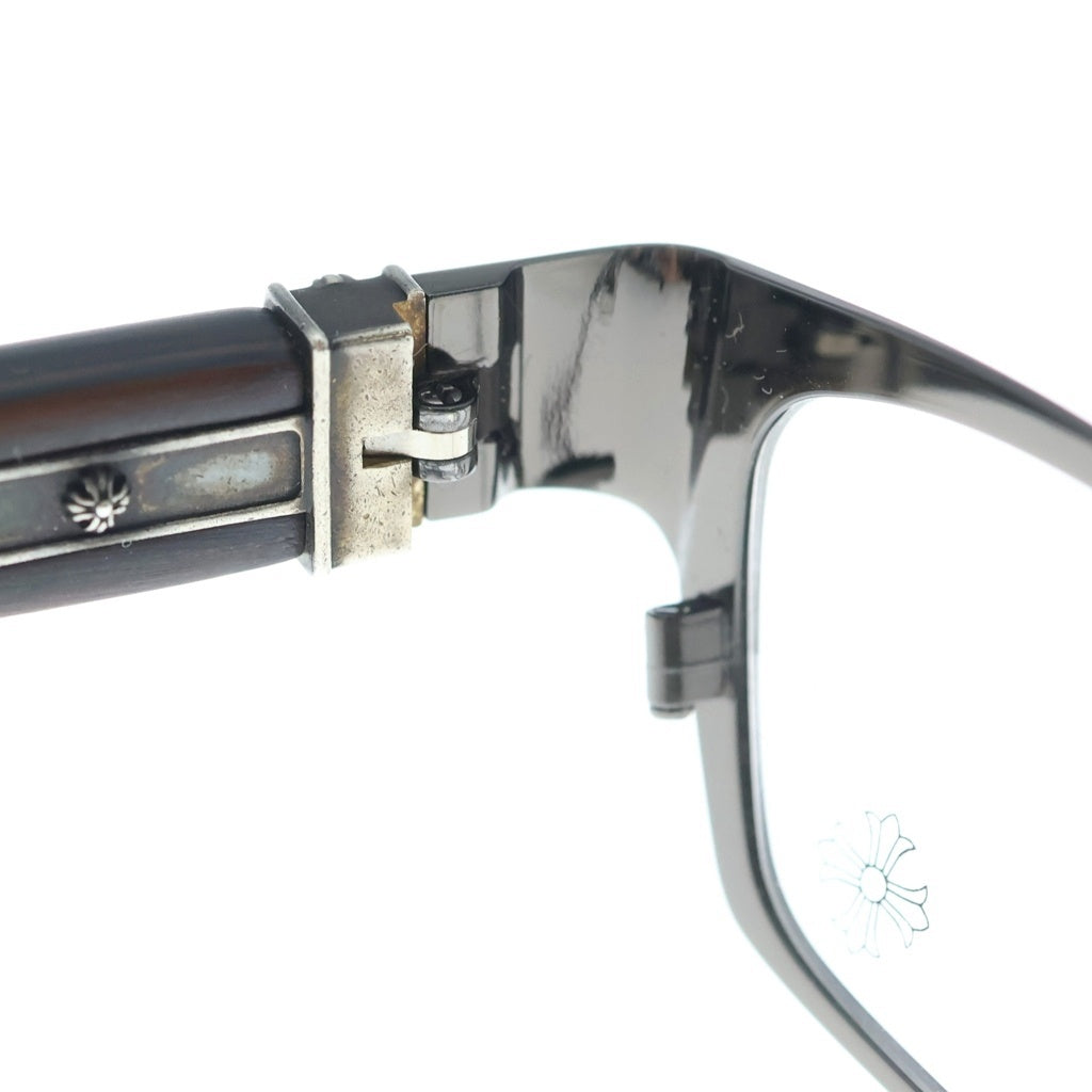 CHROME HEARTS(クロムハーツ) DIXON YU-A ディクソンユア アイウェア サングラス 眼鏡 56□17‐136 ブラウン/シルバー