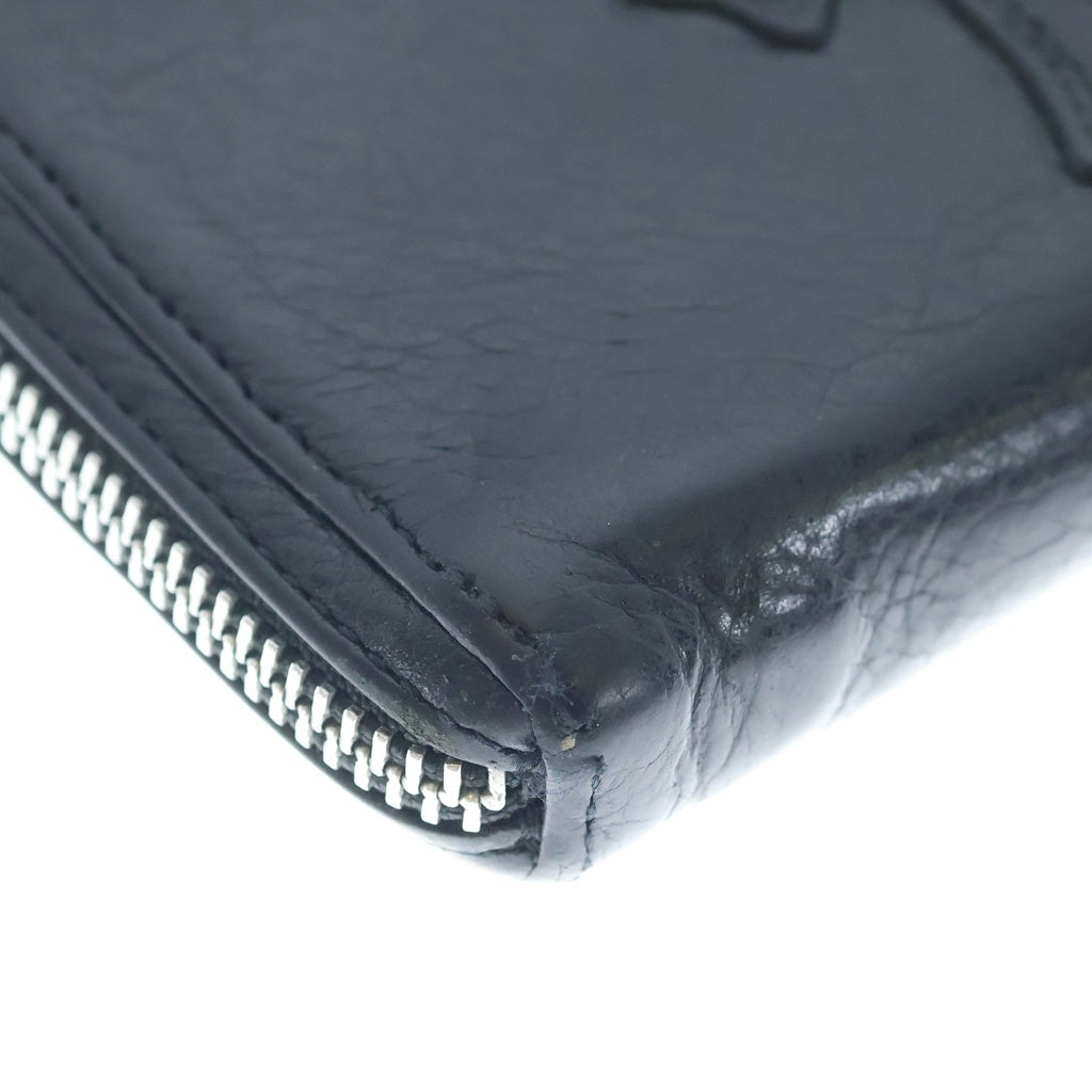 CHROME HEARTS(クロムハーツ) REC F ZIP 3クロス ラウンドジップレザーウォレット 財布 ブラック