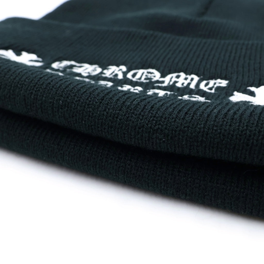 CHROME HEARTS(クロムハーツ) ACRYL WATCH CAP ワッチキャップ ロゴ刺繍ニット帽 ブラック