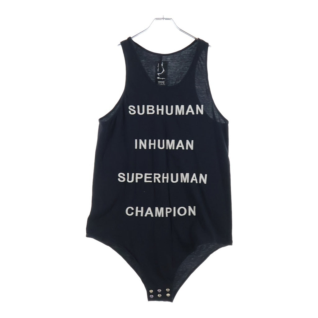 Rick Owens(リックオウエンス) ×CHAMPION BASKETBALL TANK フロントロゴ タンクトップ ブラック CM01E1678-CHJG